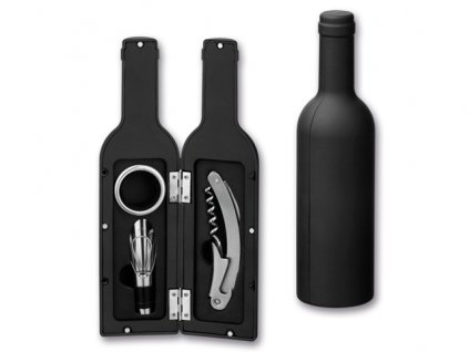 M791493-10/Otvírák na víno v dárkovém obalu ve tvaru láhve na víno.