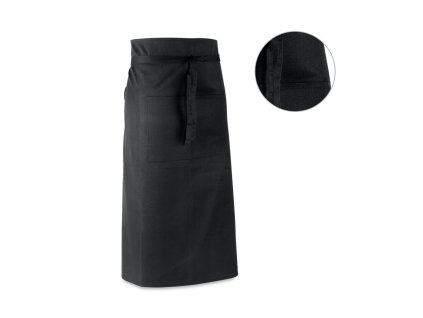 R99824/ ČERNÁ ZÁSTĚRA DLOUHÁ, GASTRO, ČÍŠNICKÁ ZÁSTĚRA PRO PERSONÁL, ČERNÁ
