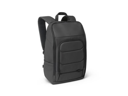 R92193-103 BATOH NA NOTEBOOK "16". RECYKLOVANÝ POLYESTER, PLNĚ VODĚIDOLNÝ, POPRUH NA VOZÍK, ČERNÁ