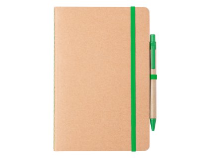M721879-07/EKO RECYKLOVANÉ DÁRKY A PŘEDMĚTY PRO FIRMY, KANCELÁŘE/ FIREMNÍ BLOKY, ZÁPISNÍKY A NOTESY/ ZELENÁ, PŘÍRODNÍ