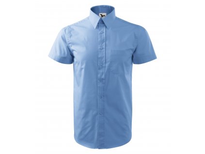 A207 15|Košile pánská s krátkým rukávem|100 % bavlna|modrá
