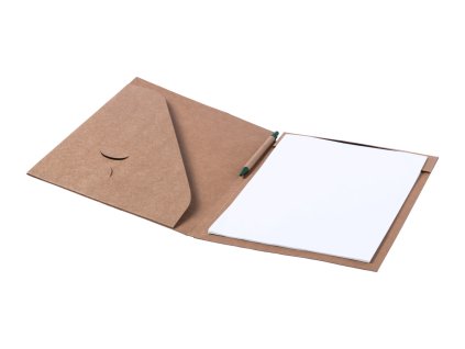 M781741 a/ PAPÍROVÉ DESKY, RECYKLOVANÝ PAPÍR/ KONFERENČNÍ A PREZENTAČNÍ DESKY S BLOKEM BEZ LINEK A PEREM S MODROU NÁPLNÍ/ DESKY NA MATERIÁLY PRO TISKOVÉ KONFERENCE A PR  FIREMNÍ EVENT AKCE/ REKLAMNÍ KANCELÁŘSKÉ DESKY/ EKOLOGICKÉ DÁRKY PRO FIRMY/ PŘÍRODNÍ