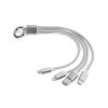 B09106-00/ USB KABEL SE TŘEMI KONEKTORY, micro usb, Lightning, iPhone USB, USB typu C/ reklamní předměty prodej a potisk, stříbrná