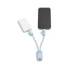 R97191 100 b/USB PROPOJOVACÍ, NABÍJECÍ KABELY JAKO PŘÍVĚŠKY NA KLÍČE, USB KABELY S KROUŽKEM NA ZAVĚŠENÍ S KONEKTORY USB, MICRO USB, LIGHTNING SE VSTUPY