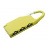 M741366-02Cestovní kodovací zámeček na kufry a zavazadla|Reklamní cestovní kovový zámek s číselnými kódy|Kodovací zámeček na zavazadla,tašky a kufry|Reklamní předměty s potiskem i bez potisku/ ŽLUTÁ