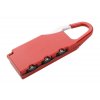 M741366-05/Cestovní kodovací zámeček na kufry a zavazadla|Reklamní cestovní kovový zámek s číselnými kódy|Kodovací zámeček na zavazadla,tašky a kufry|Reklamní předměty s potiskem i bez potisku/ ČERVENÁ