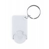 M741590-01|KLÍČENKA S ŽETONEM DO KOŠÍKU|REKLAMNÍ PŘEDMĚTY S POTISKEM I BEZ POTISKU|bílý*plastový přívěsek s žetonem do vozík, s kroužkem kovovým na klíče