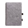 M800510 77/ ZÁPISNIKY, SPIRÁLOVÉ BLOKY RPET PLSŤ, LINKOVANÝ PAPÍR, A5, PRODEJ A POTISK BLOKŮ A ZÁPISNÍKŮ LOGEM FIRMY, ŠEDÁ