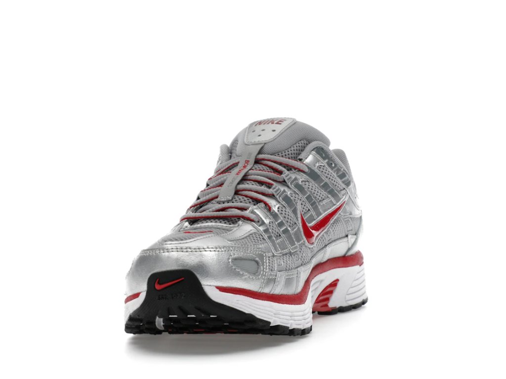 Nike P-6000 Metallic Silver Gym Red - ADONIO