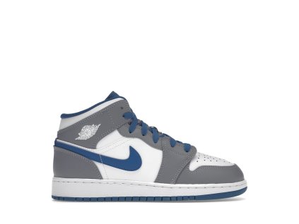 tenisky a boty air jordan 1 mid true blue cement gs panske damske DQ8423-014 1