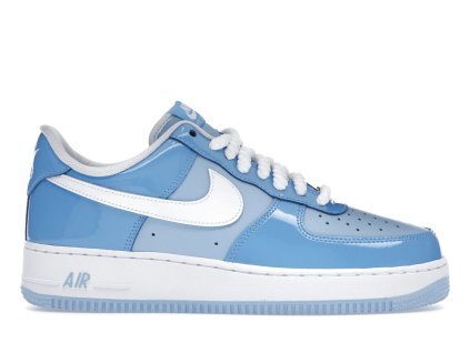 tenisky a boty nike air force 1 low '07 lv8 phychic blue white patent panske damske HV9405-400 1