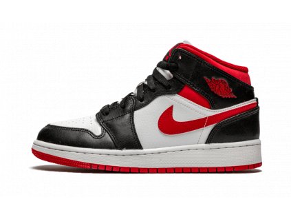 air jordan 1 mid gym red black white gs 1