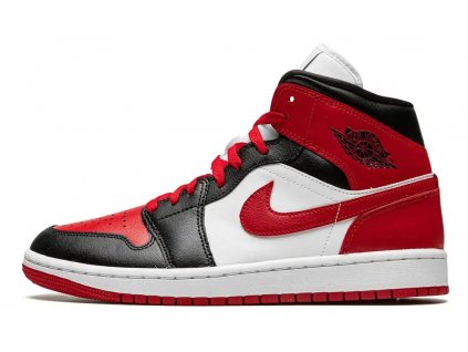 air jordan 1 mid alternate bred toe 1