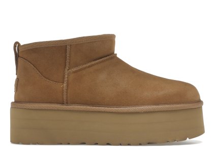 tenisky a boty ugg classic ultra mini platform boot chestnut panske damske 1135092-CHE 1