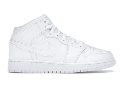 tenisky a boty air jordan 1 mid triple white gs panske damske 554725-130 1