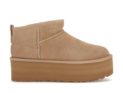 tenisky a boty ugg classic ultra mini platform boot sand panske damske 1135092-SAN 1