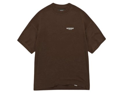 tenisky a boty represent owner's club t-shirt brownwhite panske damske M05149-04 1