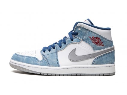 jordan 1 mid french blue fire red 1