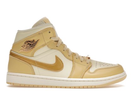 tenisky a boty jordan 1 mid se pale vanilla metallic gold w panske damske FB9892-200 1