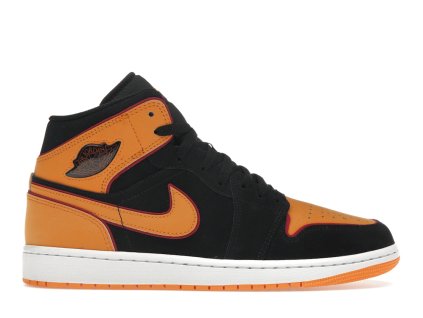 tenisky a boty jordan 1 mid fat tongue black orange panske damske FJ4923-008 1