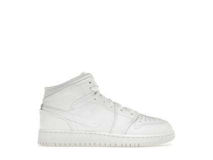 tenisky a boty jordan 1 mid triple white 2023 gs panske damske 554725-136 1