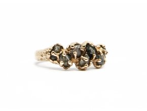 prsten raw diamanty