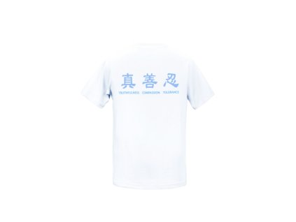 Tričko Truthfulness, Compassion, Tolerance Bílá a Modrá