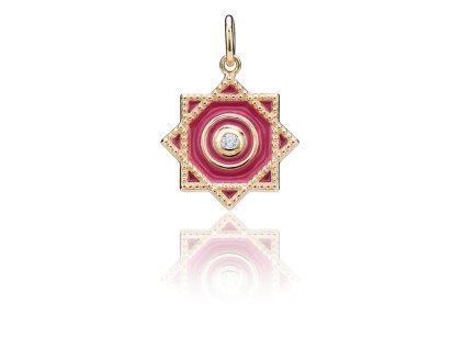 twirling handkerchief charm gold