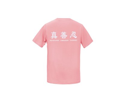 Tričko Truthfulness, Compassion, Tolerance Soft Pink