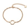 paperclip chain bracelet gold f8