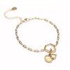 paperclip chain bracelet gold li