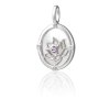 noble lotus charm silver front v