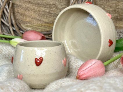 Keramická snídaňová sada HEARTS MIX