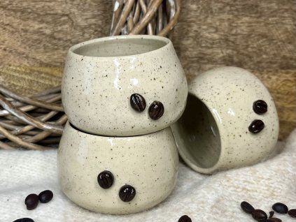 Keramický kalíšek bez ucha COFFEE BEAN 180-190 ml
