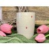 Keramický kalíšek bez ucha HEARTS MIX 280 ml
