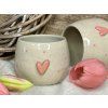 Keramický kalíšek bez ucha PINK HEART 170 ml
