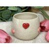 Keramický kalíšek bez ucha HEARTS MIX 180 ml