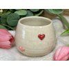 Keramický kalíšek bez ucha HEARTS MIX 210 ml