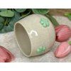 Keramický kalíšek bez ucha GREEN FLOWERS 180 ml