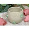 Keramický kalíšek bez ucha GREEN FLOWERS 180 ml