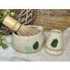 Keramický matcha set FOLIAGE (miska, stojánek)