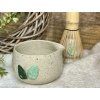 Keramický matcha set FOLIAGE 2 (miska, stojánek)