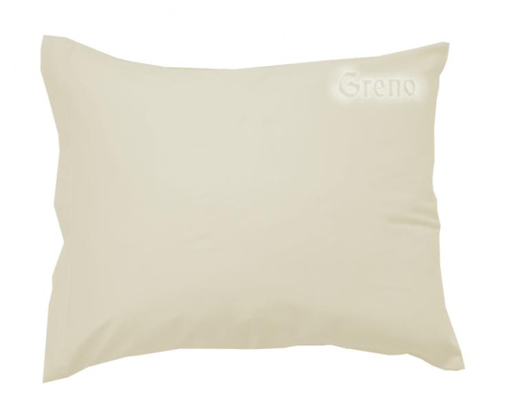 GRENO Povlak na polštář saténový 40x40 Jednobarevná krémová
