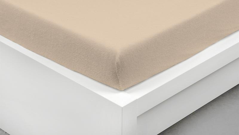 GRENO Bambusové froté prostěradlo 100x200 Béžové