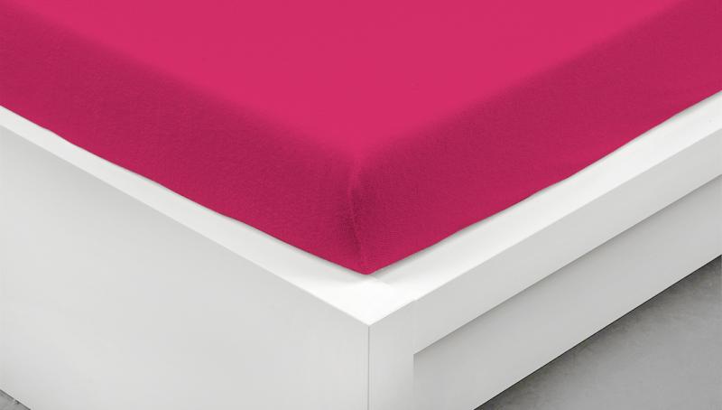 GRENO Bambusové froté prostěradlo 140x200 Fuksia