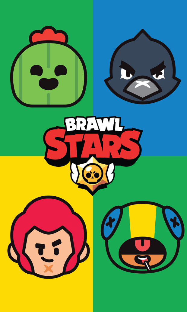 Gyerek törölköző 30x50 Brawl Stars Portrék