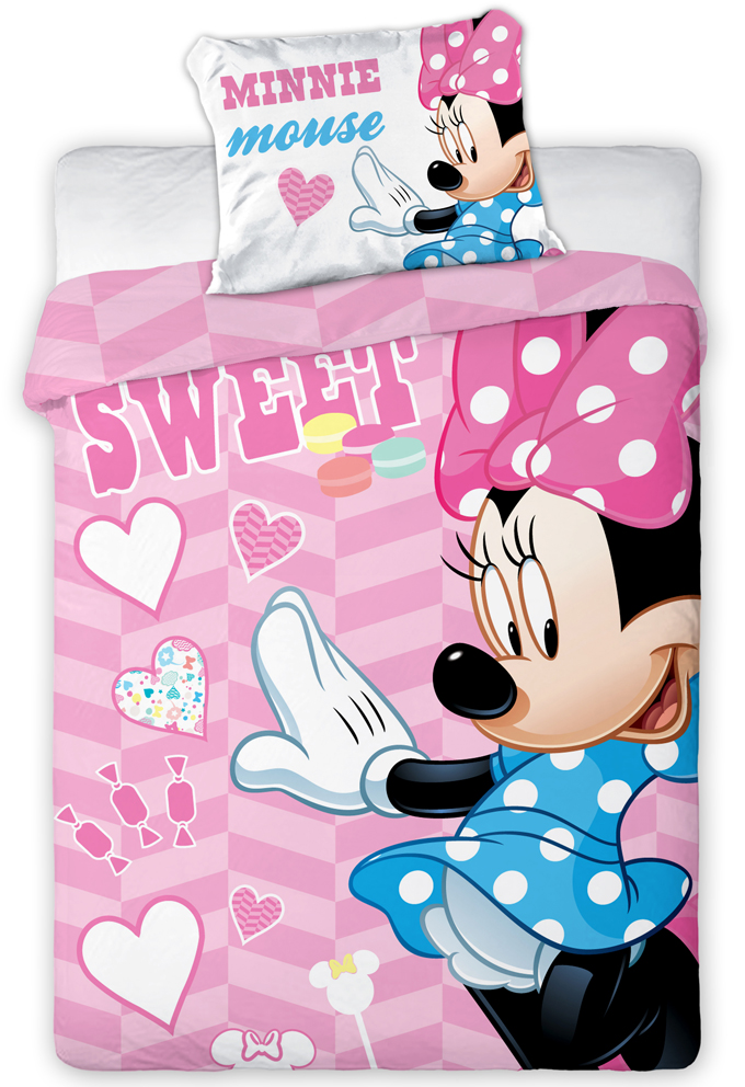 Ágyneműhuzat kiságyba 100x135+40x60 Sweet Minnie