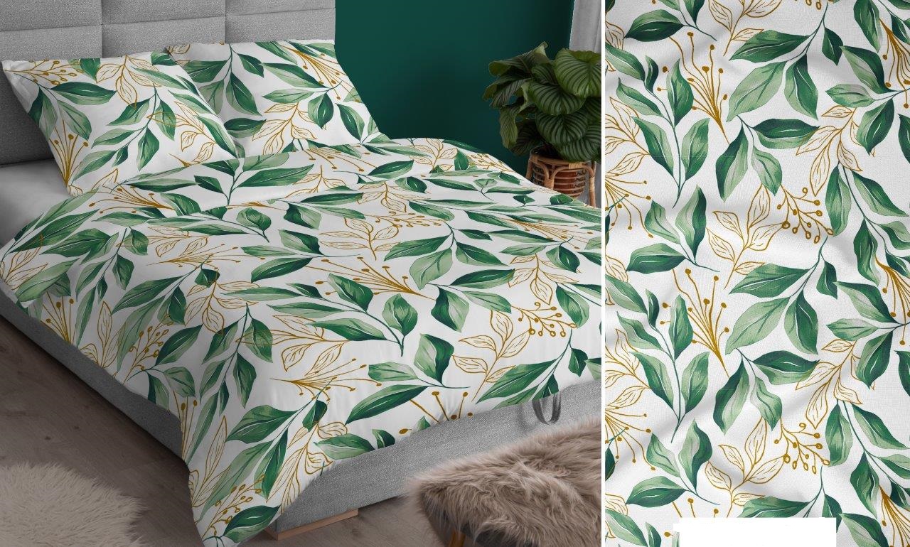 Szatén ágyneműhuzat 140x200 Barley Green