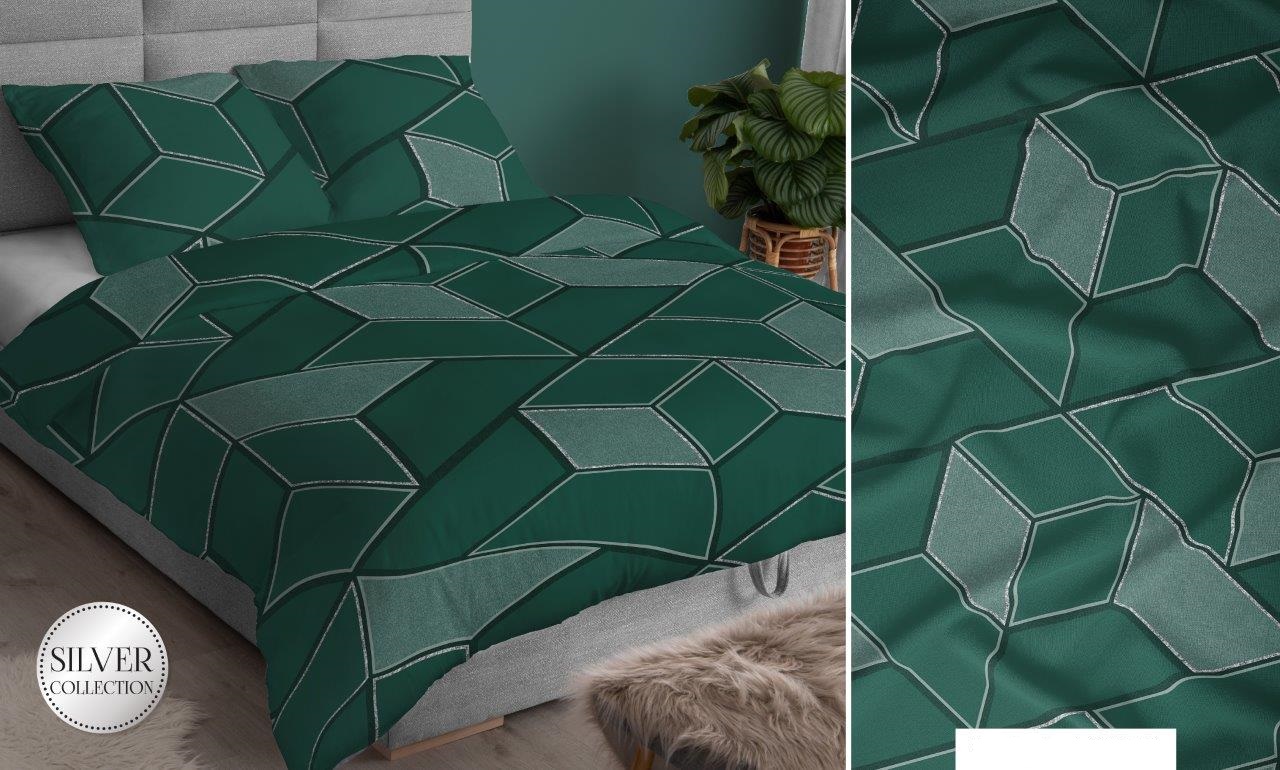 Szatén ágyneműhuzat 140x200 Shope Green