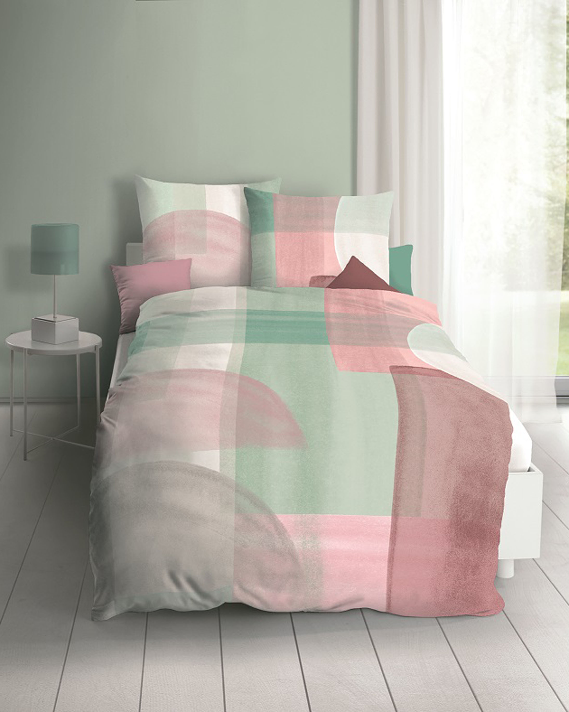 XQ satén návliečka 140x200 Makro Jade